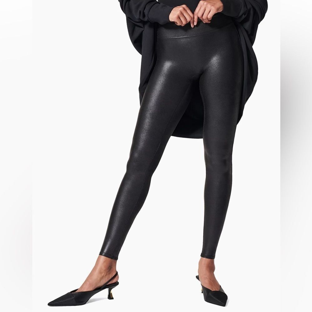 SPANX Faux Leather Leggings Small